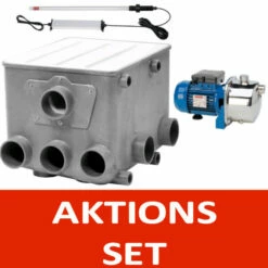 Aquaforte --AKTION SET-- Trommelfilter AFT-1 Inkl. Steuerung + Amalgam Tauch UVC 40 W + Spülpumpe