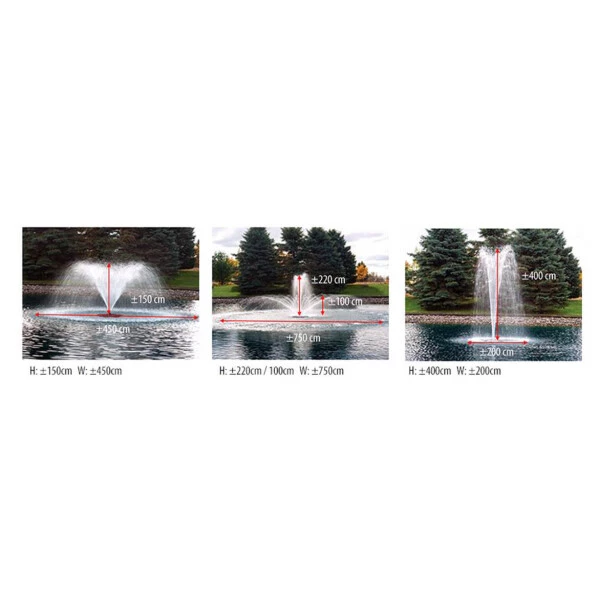 Aquaforte Schwimmfontänen Set Inkl. 3er LED Beleuchtung Und 3 Aufsätzen 4 Aquaforte Schwimmfontänen Set Inkl. 3er LED Beleuchtung Und 3 Aufsätzen - immagine 2