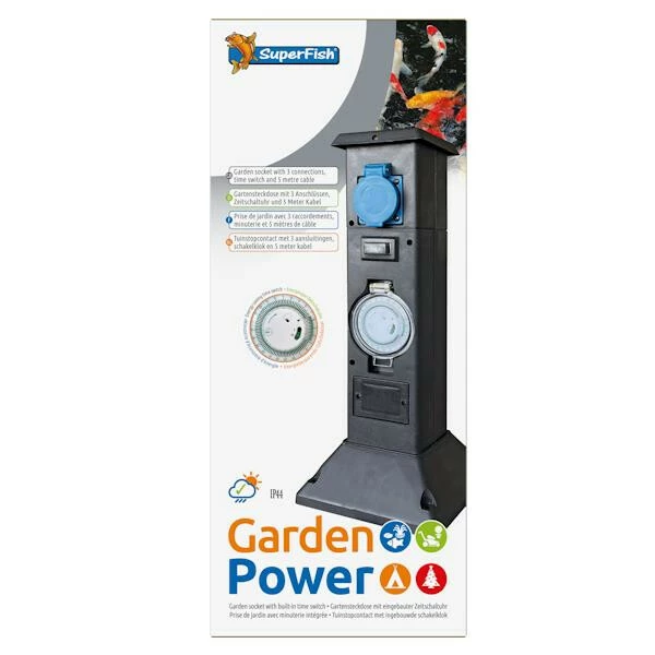 Superfish 3fach Gartensteckdose Mit Zeitschaltuhr 3 Superfish 3fach Gartensteckdose Mit Zeitschaltuhr